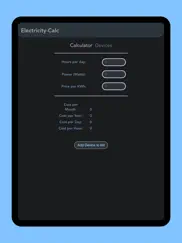 pro electricitycost calculator ipad images 1