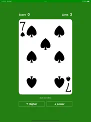 higher or lower card game easy ipad images 2