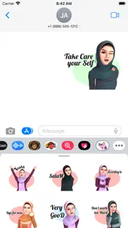 hijab girl stickers- wasticker iphone images 2