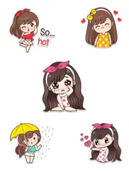 cute girl stickers - wasticker ipad images 1