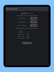 electricity-cost calculator ipad images 1