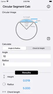 circular segment calculator iphone images 1