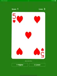 higher or lower card game easy ipad images 3