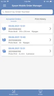 epson mobile order manager iphone capturas de pantalla 1