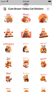 cute brown tabby cat stickers iphone images 4
