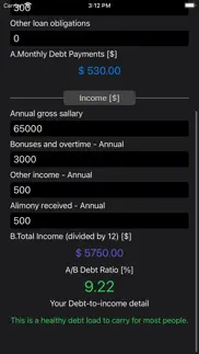 debt 2 income calculator iphone images 4