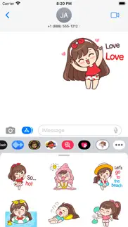 cute girl stickers - wasticker iphone images 2
