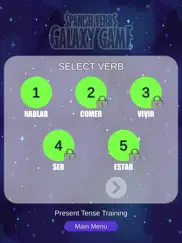 spanish verbs galaxy game iPad Captures Décran 2