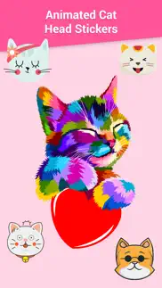animated cat heads stickers iphone capturas de pantalla 1