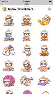 sleepy sloth stickers iphone images 2