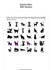 black cat sticker for imessage ipad images 1