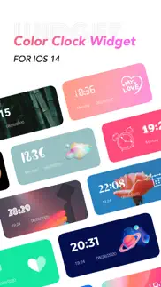 color clock widget-girl theme iphone capturas de pantalla 1