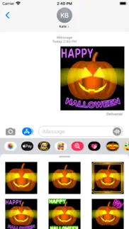 neon happy halloween stickers iphone images 1
