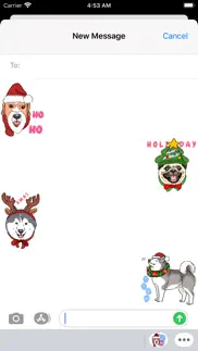 dogs and christmas sticker iphone images 1