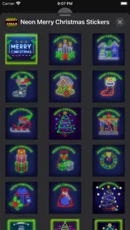 neon merry christmas stickers iphone images 2