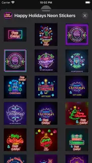 happy holidays neon stickers iphone images 2