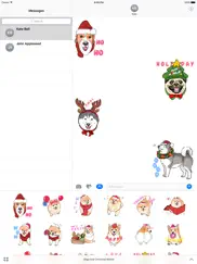 dogs and christmas sticker ipad images 1