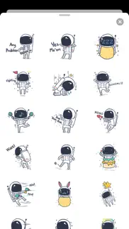 happy cute astronaut stickers iphone images 2