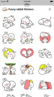 funny rabbit stickers iphone images 1