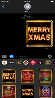 merry christmas neon stickers iphone images 1