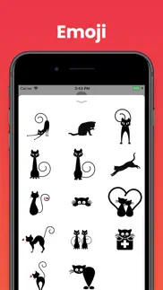 cute black cat stickers emoji iphone images 3