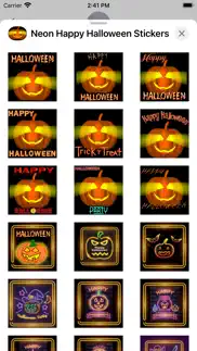 neon happy halloween stickers iphone images 3