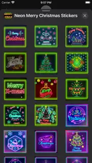 neon merry christmas stickers iphone images 4