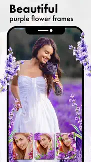 purple flower photo frames iphone images 1