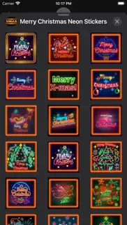 merry christmas neon stickers iphone images 3