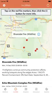wildfire - fire map info iphone images 2