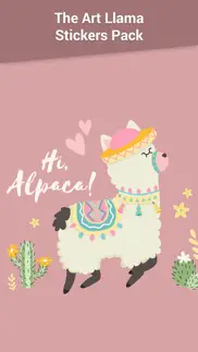 the art llama stickers pack iphone images 1