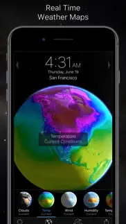 living earth - clock & weather iphone resimleri 2