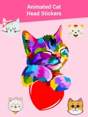 animated cat heads stickers ipad capturas de pantalla 1