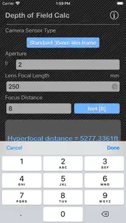depth of field calculator iphone images 4