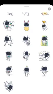 happy cute astronaut stickers iphone images 3
