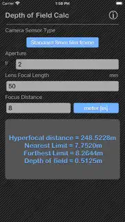 depth of field calculator iphone images 1