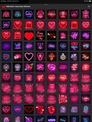 valentines day neon stickers ipad resimleri 2