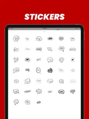 bw bubbles comics stickers ipad images 1