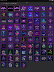 neon christmas sticker pack ipad images 2