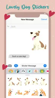 lovely dog stickers pack iphone images 4