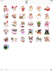 dogs and christmas sticker ipad images 2