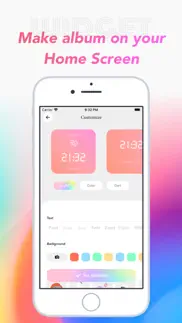 color clock widget-girl theme iphone capturas de pantalla 3