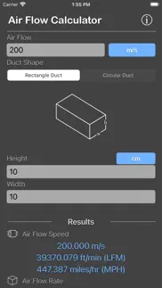air flow conversion calculator iphone images 1