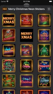 merry christmas neon stickers iphone images 2