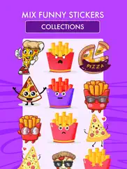 pizza and french fries sticker ipad images 2