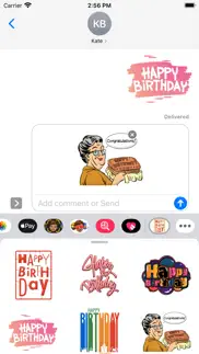 elegant birthday stickers iphone images 1