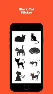 cute black cat stickers pack iphone images 1