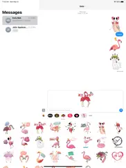 rose pink flamingo stickers ipad images 3
