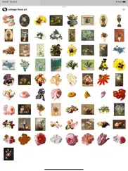 vintage floral art stickers ipad images 2