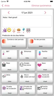 calendario womanlog pro iphone capturas de pantalla 3